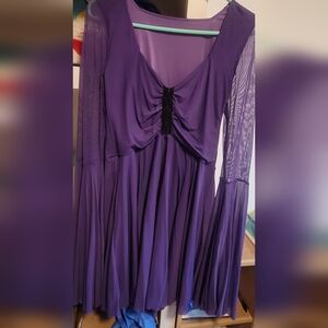 Purple Belle Sleeve Dress Blackmilk